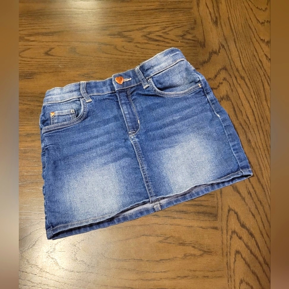 H&M - Blue Denim Skirt, size 7/8